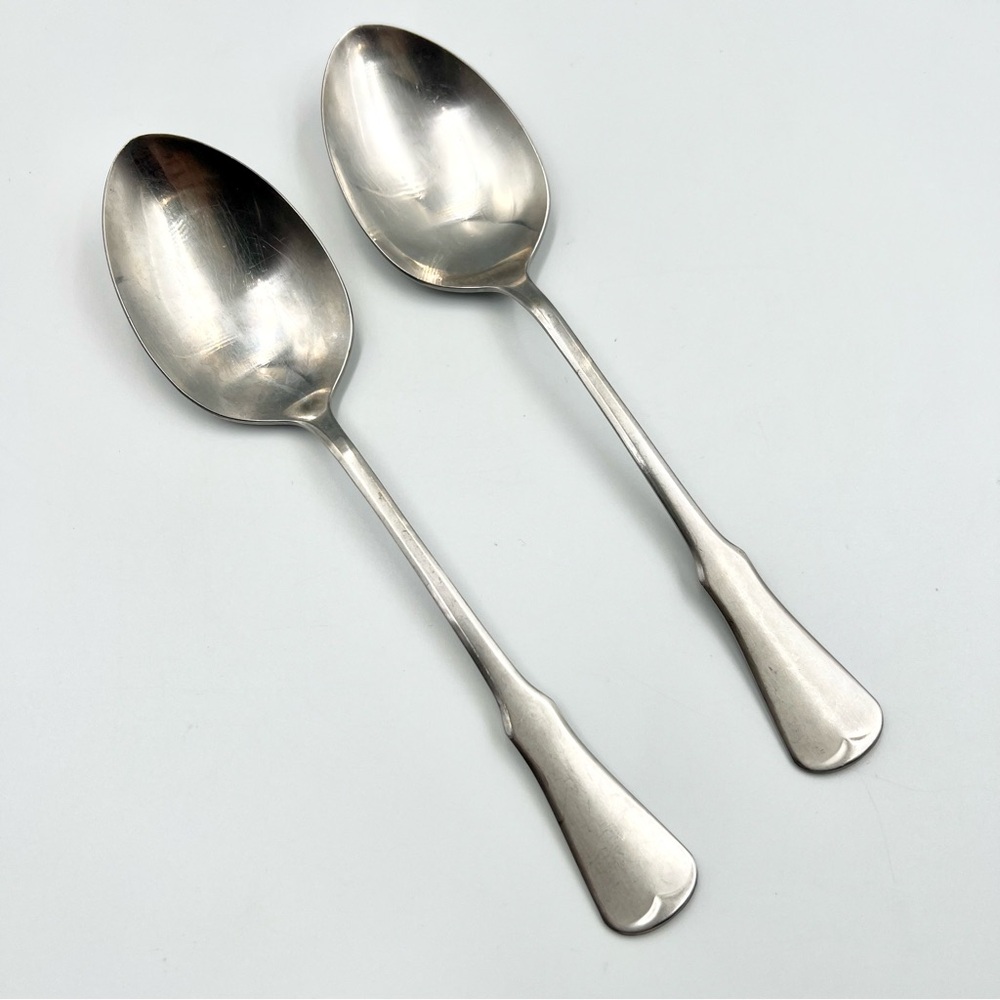 Oneida Community Patrick Henry Stainless Serving Spoons Set of 2 Vintage